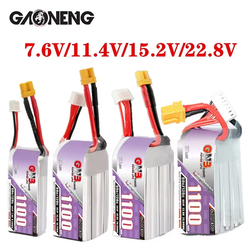 GNB 1100mAh 2S 3S 4S 6S 60C/12 - Drone Battery Lipo 评论和价格
