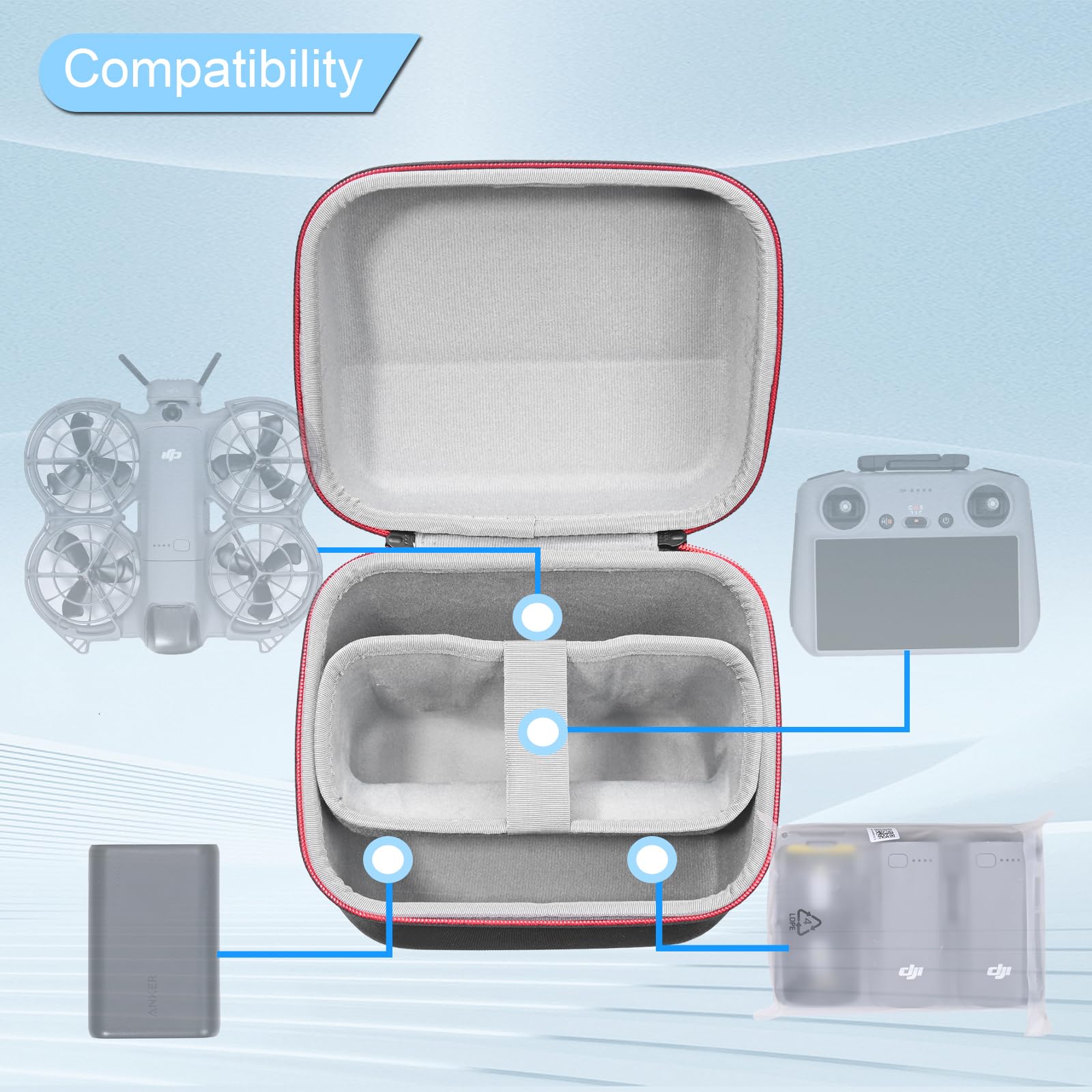 Portable Case for DJI Neo 2 Fl - Drone Battery Bag 评论和价格
